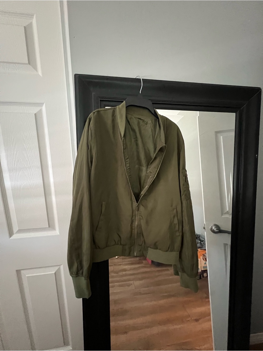 Olive Green Bomber Jacket - Men